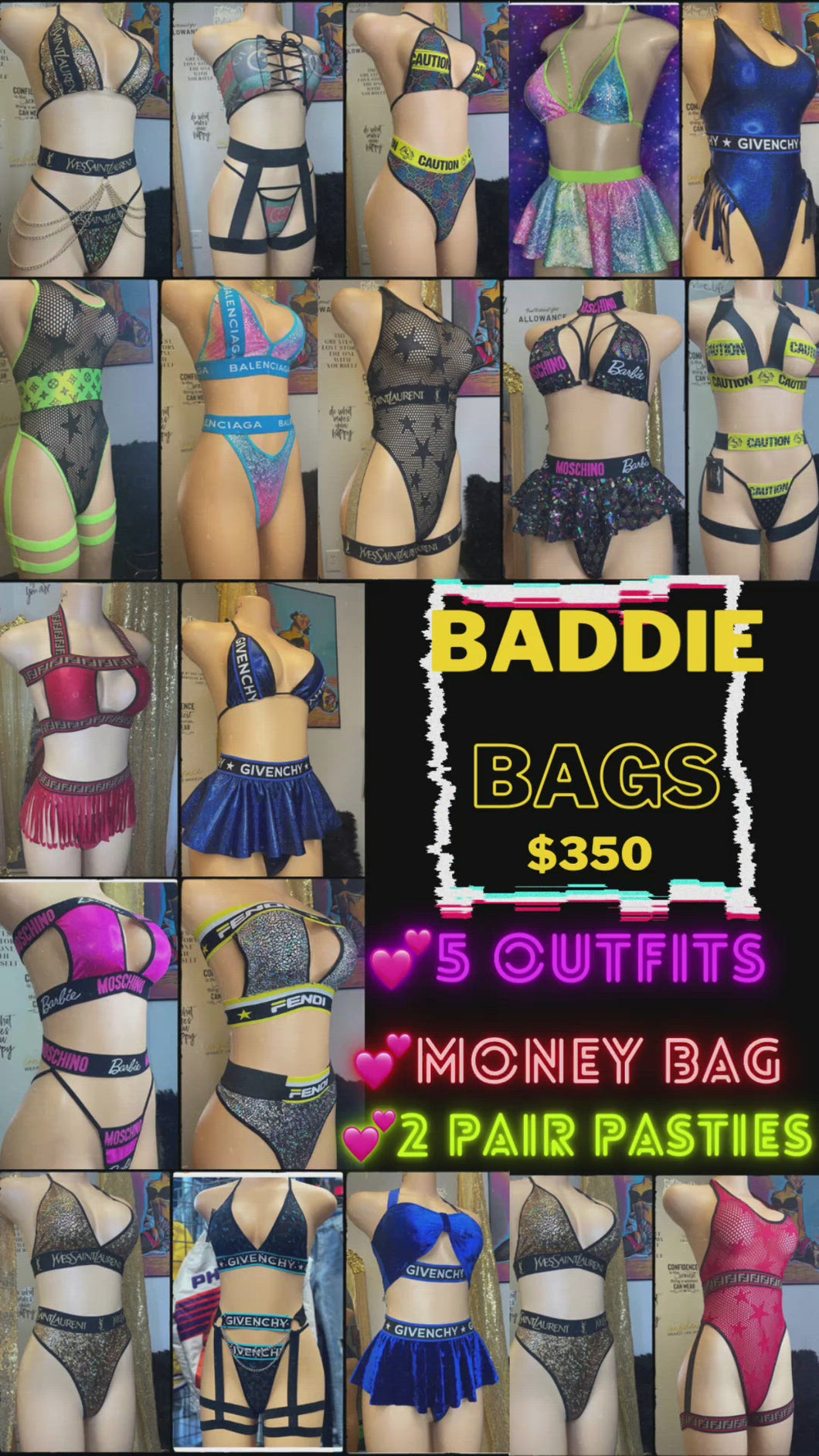 Baddie Bag 5 Outfits